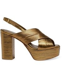 Santoni - Crossover-Strap Platform Sandals - Lyst