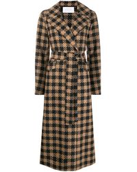 Harris Wharf London Gabardina a cuadros gingham - Multicolor