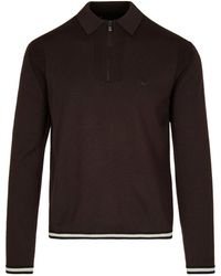 Emporio Armani - ハーフジップ ポロシャツ - Lyst