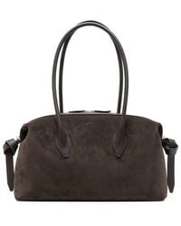 Yuzefi - Brioche Duffle Suede Leather Shoulder Bag - Lyst