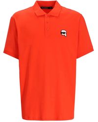 Karl Lagerfeld - Polo Ikon Con Applicazione - Lyst