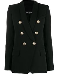 Balmain Doppelreihiger Blazer - Schwarz