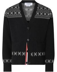 Thom Browne - Cardigan Fair Isle En Jacquard - Lyst