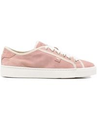 Santoni - Suede Sneakers - Lyst