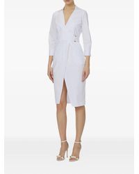 Elisabetta Franchi - Stretch Cotton Dress - Lyst