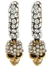 McQueen - Orecchini A Cerchio Con Teschio - Lyst