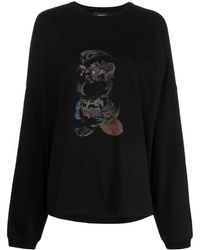 we11done - Bear-print Cotton Sweatshirt - Lyst