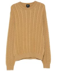 A.P.C. - Cable-Knit Crew-Neck Sweater - Lyst