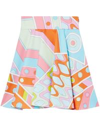 PUCCI - Vivara Print Cotton Miniskirt - Lyst