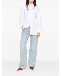 Thelatest - Edith High-Neck Long-Sleeve Shirt - Lyst