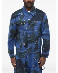 Off-White c/o Virgil Abloh - Evening Camouflage-Print Crystal-Embellished Denim Jacket - Lyst