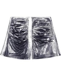 DIESEL - Minirock Aus Metallic-Jersey - Lyst