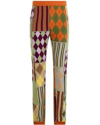 Moschino - Patchwork Intarsia-Knit Trousers - Lyst