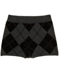 Twinset - Diamond-Pattern Knit Shorts - Lyst