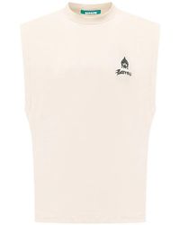 Barrow - Graphic Sleeveless T-Shirt - Lyst