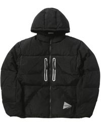 and wander - Plumífero A Cuadros Con Capucha - Lyst