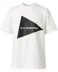 and wander - Logo-Print T-Shirt - Lyst