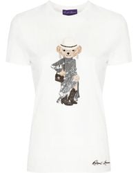 Ralph Lauren - Polo Bear-Embroidered Cotton T-Shirt - Lyst