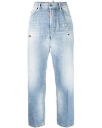 DSquared² - Vaqueros Capri Con Efecto Lavado - Lyst