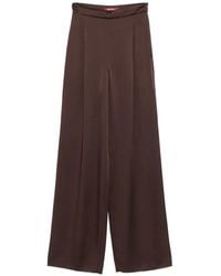 Max Mara - Pantalon Palazzo En Crêpe Texturé - Lyst
