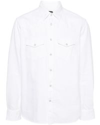 Tom Ford - Western-style Panelled Cotton Shirt - Lyst
