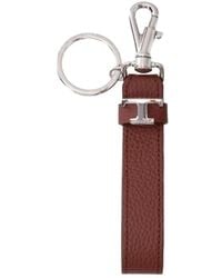 Tod's - T Timeless Leather Keychain - Lyst