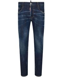 DSquared² - Indigo Blue Stretch-cotton Denim Jeans - Lyst