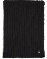 Karl Lagerfeld - Geribbelde Sjaal Met Ikon Detail - Lyst