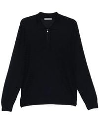 Corneliani - Strick-Poloshirt Mit Reißverschluss - Lyst