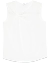 Patrizia Pepe - Top Met Gedrapeerd Detail - Lyst