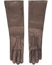 Alberta Ferretti - Long-Length Leather Gloves - Lyst