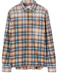 Off-White c/o Virgil Abloh - Off Embroidered Flannel Shirt - Lyst