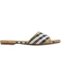 Burberry - Sloane Check-Pattern Sandals - Lyst