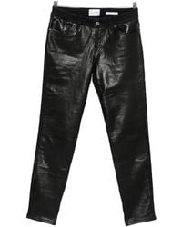 7 For All Mankind - Coated Zip-Detail Jeans - Lyst