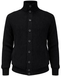 FILIPPO DE LAURENTIIS - Fisherman Buttoned Ribbed Cardigan - Lyst
