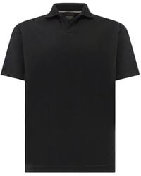 Paul & Shark - Open-Collar T-Shirt - Lyst
