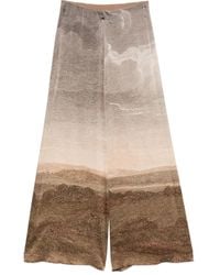 Pierre Louis Mascia - Weite Hose mit Landschafts-Print - Lyst