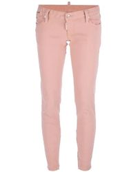 DSquared² - Zip-Detail Logo-Embroidered Jeans - Lyst