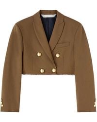 Palm Angels - Double-Breasted Cropped Blazer - Lyst