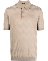 Kiton - Wave-pattern Short-sleeve Polo Shirt - Lyst