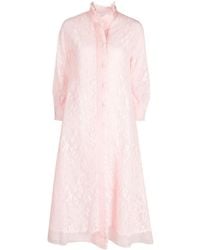 Shiatzy Chen - Lace Pleated Single-Breasted Coat - Lyst