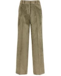 Peserico - Textured Stripe Corduroy Trousers - Lyst