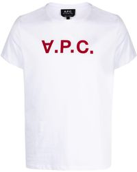 A.P.C. - Vpc Color H Cotton T-shirt - Lyst