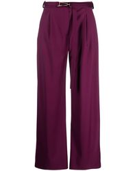 Patrizia Pepe - Belted Palazzo-design Trousers - Lyst