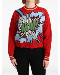 Dolce & Gabbana - Knitted Cashmere Cartoon Top Sweater - Lyst