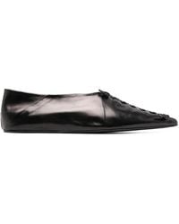 Jil Sander - Knot-Detailing Leather Ballerina Shoes - Lyst