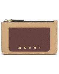 Marni - Leather Zip Cardholder - Lyst