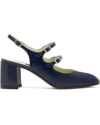 CAREL PARIS - Escarpins Banana En Cuir De Veau Verni À Bride Arrière - Lyst