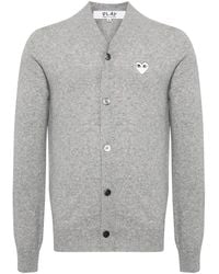 COMME DES GARÇONS PLAY - Heart-Motif Wool Cardigan - Lyst
