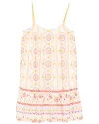 Twinset - Robe Courte À Fleurs Brodées - Lyst
